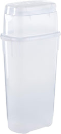 Rubbermaid Wrap N' Craft Plastic Wrapping Paper Organizer Storage Container with Top Ornament Storage Compartment for 20 Standard 30 Inch Rolls. Clear