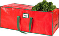 FUCDTEFC 7.5 Ft Christmas Tree Storage Bag. Large Heavy Duty Artificial Tree Bag with Reinforced Handles and Dual Zippers. Extra Large Waterproof Durable Storage Container for Xmas Trees (Red)